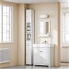 SoBuy BZR34 Mobile Bagno Alto e Stretto, Mobili Salvaspazio Mobiletto a Colonna da Terra con Ripiani Regolabili e Cassetto Armadietto per Bagno e Lavanderia 20×20×180 cm