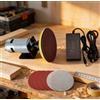 tungfull Mini lucidatrice per smerigliatrice da banco elettrica con dischi abrasivi Set di alimentatori per lucidatura artigianale in metallo e legno