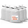 VEVOR Sacchi da Giardino 300 Confezioni da 40 x 66 cm con Lacci, Carico di 22,6 kg, in Polipropilene Intrecciato, Resistenti agli Strappi e ai Raggi UV per Barriera di Protezione dalle Inondazioni