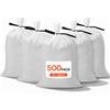 VEVOR Sacchi da Giardino 500 Confezioni da 40 x 66 cm con Lacci, Carico di 22,6 kg, in Polipropilene Intrecciato, Resistenti agli Strappi e ai Raggi UV per Barriera di Protezione dalle Inondazioni