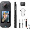 Insta360 X4 Air Pack Subacqueo Invisibile Nero grafite- Videocamera 8K 360 impermeabile 60m e leggera 165g, selfie stick invisibile, lenti sostituibili, prima registri poi inquadri, stabilizzazione.