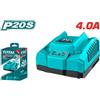 Total Caricabatterie Rapido Total 4AH-20V Per Batterie Al Litio Total Utensili TOTTFCLI20411E