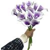 Rikyo 12 fiori artificiali di calle, 33 cm, fiori singoli in poliuretano, piccoli bouquet di fiori, accessorio per bouquet da sposa, per piante verdi, per interni ed esterni, decorazione per casa e ufficio
