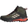 Adidas Uomo Terrex AX4 Mid Gore-Tex Hiking Shoes, Olive Strata/Wonder Beige/Core Black, 38 2/3 EU