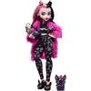 Monster High - Draculaura Creepover Party, bambola con outfit dettagliato e accessori per il pigiama party, cucciolo di pipistrello Conte Fabulous incluso, giocattolo per bambini, 4+ anni, HKY66