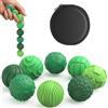 UZAHSK 8 palline magnetiche Fidget Toys, in silicone, antistress, per adulti e bambini, con degradazione e ADHD, set di sfere magnetiche sensoriali (geometrice, verde)