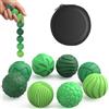 UZAHSK 8 palline magnetiche Fidget Toys, in silicone, antistress, per adulti e bambini, con degradazione e ADHD, set di sfere magnetiche sensoriali (palline testurizzate, verde)