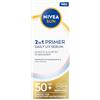 Beiersdorf NIVEA SUN Primer Daily Siero UV 2 in 1 SPF 50+, crema solare senza profumo per la pelle del viso più liscia con acido ialuronico e antiossidante, cura del viso ad assorbimento rapido con SPF (30 ml)