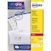 Avery Italia L7160-15 Etichette adesive in carta bianca, 15 fogli A4, rettangolari 63,5x38,1mm, 21 etichette per foglio, adesivo permanente, stampanti laser