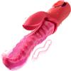SuperLove Wriggling Tongue Powerful Dual Vibrator Red