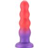 SuperLove Bumpy Silicone Anal Trainer Dildo 16cm Red-Purple