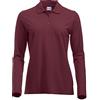 Clique Clothing, maglia a maniche lunghe classica in cotone, da donna, vestibilità moderna, da XS a XXL Burgundy Medium