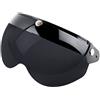 Breale Visiera universale per motocicletta retrò stile pilota standard con 3 bottoni automatici Visiera apribile per casco antivento