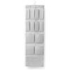 Rayen | Attaccapanni per Porta Multiuso | Organizzatore con Gancio per Porta | Ideale per Scarpe, borsette o fazzoletti | 45 x 120-150 cm | Grigio Chiaro