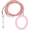 LT Easiyl Imbracatura per uccelli da addestramento per pappagalli, piccioni e pappagallini, con anello 4# (rosa)