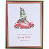 Graphique Merry Little Car Mid-Sized Boxed Cards — 15 Gold Foil Embellished Holiday Cards with Funny Message on the Front, Includes Matching Envelopes and Storage Box, 4.25 x 5.5