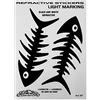 4R Quattroerre.it 1117 Adesivi Sticker Light Marking Rifrangenti Lisca Pesce, 10 x 12 cm
