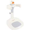 Kikumi Supporto pieghevole per baby shower, regolabile in altezza, antiscivolo, motivo: anatra dei cartoni animati, supporto per baby shower con rack per doccia