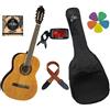 EKO CS10 CHITARRA CLASSICA 4/4 + BORSA + CORDE + PLETTRI + ACCORDATORE +TRACOLLA