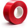 Sohair Hair Extension Nastro Biadesivo Trasparente per Parrucche e Protesi Nbr 5mt x 25mm Rosso