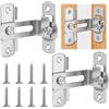 AOOSU Molla Automatica Gradi Chiavistell, 2pz Chiusura a Bullone with Screws, Serratura Scorrevole, per Porte Scorrevoli, Bagni, Legno Giardino, Finestre, Fienili, Cucine (Argento)
