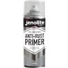 JENOLITE Vernice spray antiruggine | grigio | 400 ml | primer per metalli ad alte prestazioni | protezione da ruggine e corrosione | vernice primer per auto, radiatori, mobili da giardino e altro