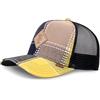 Djinns Cappellino Trucker Check Berretto Baseball Curved Brim cap Taglia Unica - Nero-Giallo