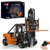 Mould King 17044 Carrelli elevatori pesanti, modelli di costruzione in scala 1:6 per adulti con dettagli autentici, radiocomandati da app (arancione, 4579+ parti)