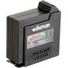 Velleman Tester per batterie, analogico, per batterie standard (AAA, AA, C, D, E-block 9 V) e pile a bottone, compatto, portatile