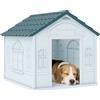 PawHut Cuccia per Cani di Taglia Media e Piccola max 20kg in PP Impermeabile, 65x75.7x63 cm, Blu|Aosom