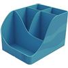 EXACOMPTA - Rif. 69528D - 1 portapenne Pen Wave Neo Deco blu anatra - con 5 scomparti - 4 scomparti alti per utensili grandi e 1 scomparto basso per piccoli utensili