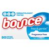 Bounce Balsamo per asciugatrice Bounce Sensitive 80 fogli