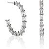 namana Orecchini a Cerchio Namana da Donna con Pietre. Cerchi Placcati Oro 14ct o Color Argento con Zirconie Cubiche
