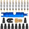 Squamify 23pezzi Strumento di rimozione valvola presta, Strumento Valve Core Remover, Valvole Presta, Adattatore valvola bici, Nucleo Valvola Bici, Kit di Strumenti per la Rimozione della Valvola della Bici