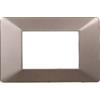 Ettroit Placca 3 moduli 503 in plastica bronzo compatibile anche con Vimar Plana