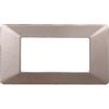 Ettroit Placca 4 moduli 504 in plastica bronzo compatibile anche con Vimar Plana