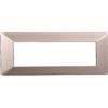 Ettroit Placca 7 moduli 507 in plastica bronzo compatibile anche con Vimar Plana