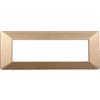 Ettroit Placca 7 moduli 507 in plastica oro compatibile anche con Vimar Plana