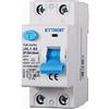Ettroit Interruttore differenziale puro Salvavita modulare 2P 25A 30mA 6KA 220V classe A Ettroit