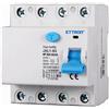 Ettroit Interruttore differenziale puro Salvavita modulare 4P 25A 30mA 6KA 380V classe A Ettroit