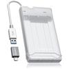 GRAUGEAR | Alloggiamento esterno per SATA SSD/HDD da 2,5 pollici | con adattatore USB-C | USB 3.0 UASP | installazione senza attrezzi | cavo integrato | G-2503-AC