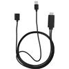KIMISS USB Femmina a Hdmi Maschio Cavo Adattatore Nero ABS PVC 2 in 1 1080P USB Femmina a Hdmi Maschio Cavo Adattatore HDTV per e