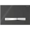 Geberit Placca Geberit Sigma50 Square Nero Ral 9005 / Cromo Doppio Tasto | 115.788.DW.2 Nero