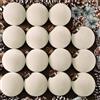 Liliful 15 palline di Natale in velluto floccato per albero di Natale, palline di plastica decorative da appendere per albero di Natale (bianco crema, 8 cm)