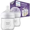 Philips Avent, 2 flaconi Natural con ciuccio reattivo, 125 ml, (modello SCY900/02)