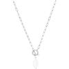 s.Oliver Collana con ciondolo in acciaio inossidabile/argento sterling 925 per donna, collana con cristallo, consegnata in una confezione regalo per gioielli