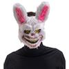 Maschera Coniglio Horror in plastica con peluche