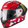 MT Helmets Casco Moto Integrale Mt Helmets KRE+ S PIQUERAS B5 Rosso Luc