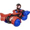 SPIDEY AND HIS AMAZING FRIENDS Hasbro Marvel Spidey e i suoi fantastici amici, Miles Spin Morales, Techno-Racer, action figure da 7,6 cm, giocattoli supereroi, 3+
