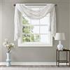 Madison Park - Sciarpa per finestra, colore: Bianco/Grigio, 50 x 144